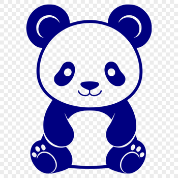 Illustration of a wild animal, specifically a panda, in vector format.