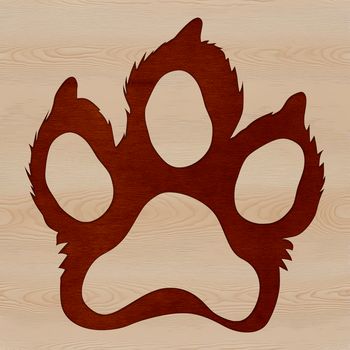 SVG design featuring a set of animal paw prints in a vector format.