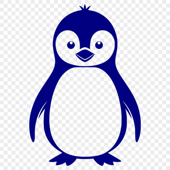A simple design of a bird featuring a penguin, created as a scalable SVG graphic.