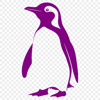 A simple vector design illustration of a penguin animal, suitable for clip art use in graphics projects.