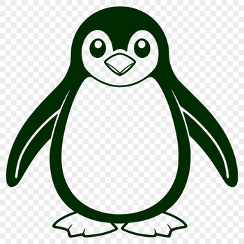 A detailed illustration of a penguin in various digital formats including SVG and vector art.