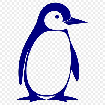 Vector illustration of a penguin in a digital format.