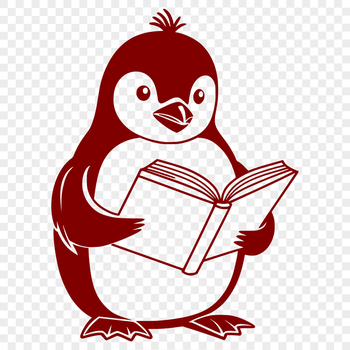 A penguin illustration in vector format, suitable for cutting machine designs and crafts.