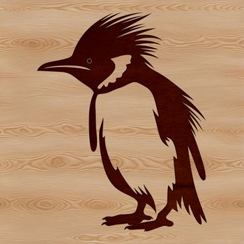 A realistic illustration of a penguin in its natural habitat.