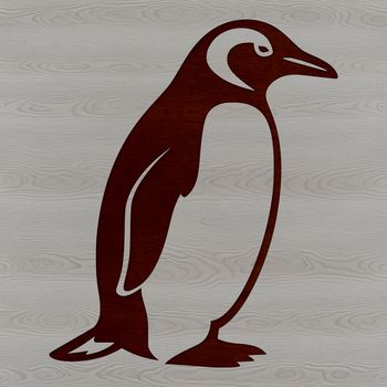A simple illustration of a penguin in its natural habitat.
