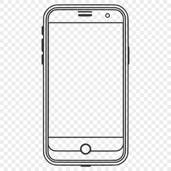 A high-resolution vector illustration of a smartphone with a sleek design.
