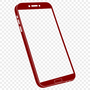 An illustration of a modern smartphone with touchscreen interface.