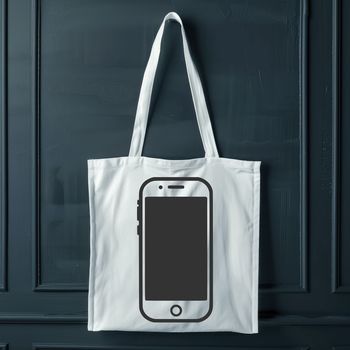 Vector design of a mobile phone with detailed features and controls.