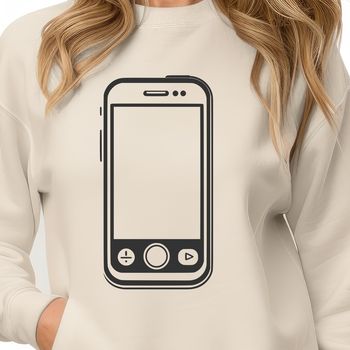 A detailed illustration of a cell phone in vector format.
