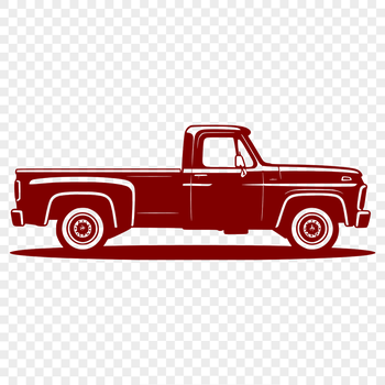 An SVG graphic representation of a modern pickup vehicle.