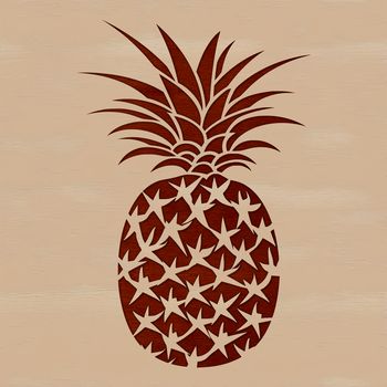 A vector representation of a pineapple, ideal for printing or cutting with a Cricut machine.