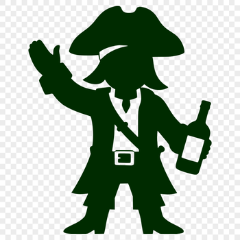 A stylized pirate illustration in vector format, suitable for various crafting and design applications.