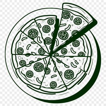 A graphical representation of a classic Italian dish for various design uses.