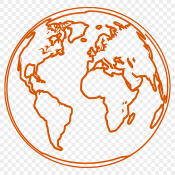 A detailed illustration of the planet Earth in 2D vector format.