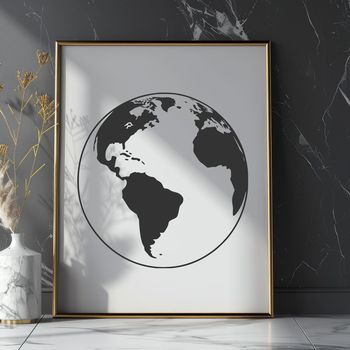 A digital illustration of our planet Earth in a 2D vector format.