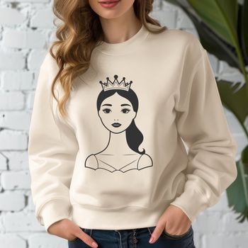 SVG clip art design featuring a young princess character.