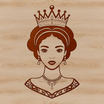 A digital illustration of a princess, created as vector art for easy editing and scaling.