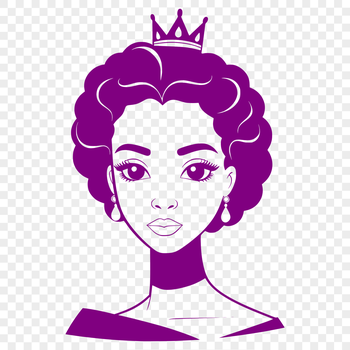A vector illustration of a young female princess in a fantasy setting.