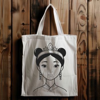 A digital illustration of a young female princess with crown and dress.