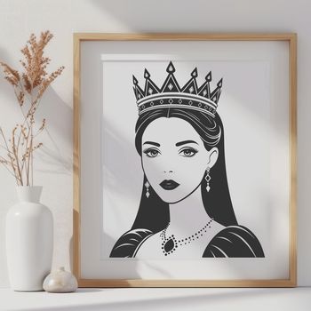 A princess character designed as vector art, suitable for digital and commercial use.