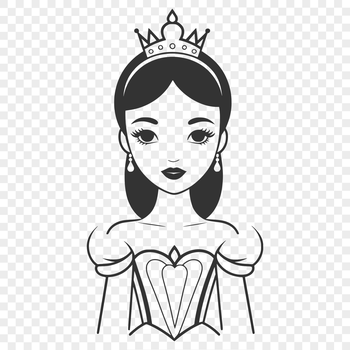A royalty-free illustration of a female character in a regal outfit.