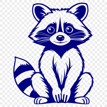 An SVG graphic representation of a raccoon suitable for digital design projects.