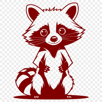 A digital illustration of a raccoon, created as a vector graphic in SVG format.