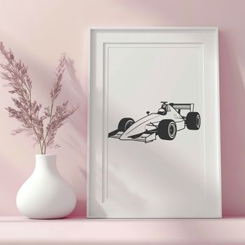 A high-speed racing car designed as vector art, suitable for digital cutting machines and laser cutters.