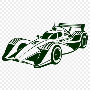 High-resolution SVG illustration of a sleek racing car.