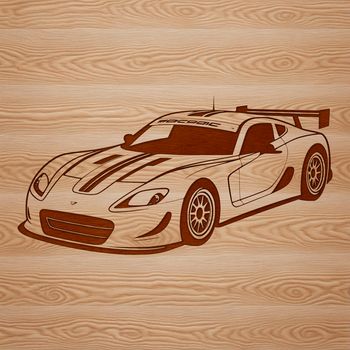 A high-resolution vector illustration of a sleek racing car, designed for various digital applications.