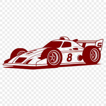 Racing vehicle vector illustration in a modern design style.