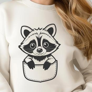 A high-resolution raccoon image created using scalable vector graphics technology.