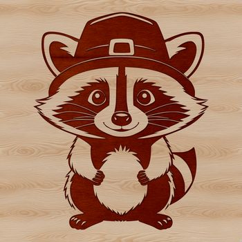 Graphic image of a racoon in SVG design