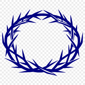 Religious symbol featuring the Crown of Thorns in vector design format.