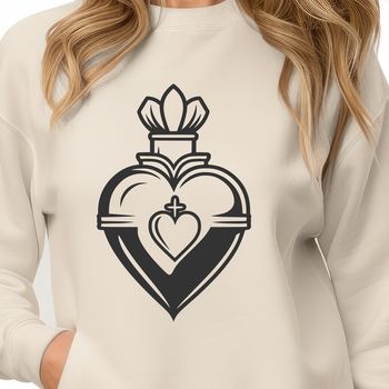 Illustration of the Sacred Heart symbol in vector format.