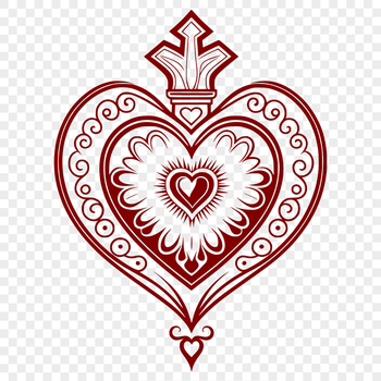SVG file of a stylized Sacred Heart symbol