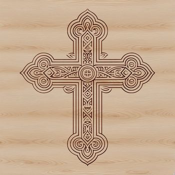 A simple yet ornate Crucifix design, suitable for various uses in a religious context.