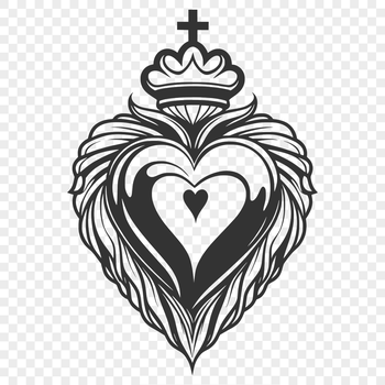 SVG icon of a sacred heart symbol with intricate design elements.