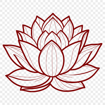 A stylized illustration of the lotus flower in vector form.