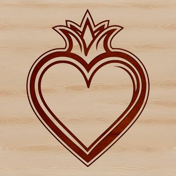 An illustration of the Sacred Heart of Jesus, a symbol of devotion in Christian faith.