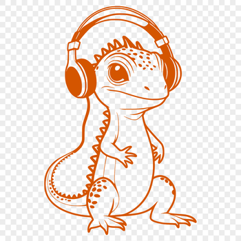 A digital illustration of a reptile lizard in vector format.