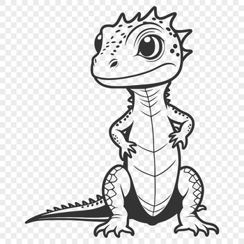 A colorful illustration of a reptile with scales, suitable for vector design projects.
