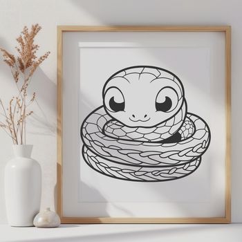 A colorful, high-resolution vector image of a snake, ideal for cutting machine projects.