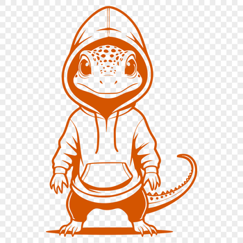 A colorful lizard illustration created in vector format with intricate details.