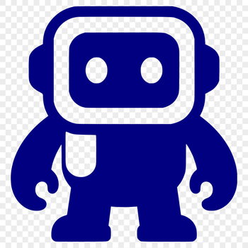 A futuristic robot illustration suitable for commercial and personal projects, available as a free download in SVG format.