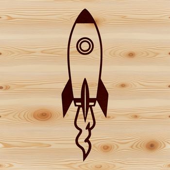 A futuristic spaceship illustration created as a vector graphic.