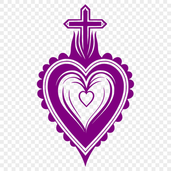 SVG illustration of the Sacred Heart, a symbol in Christian tradition.