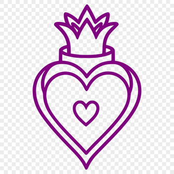 A stylized vector illustration of the Sacred Heart symbol, suitable for various design projects.