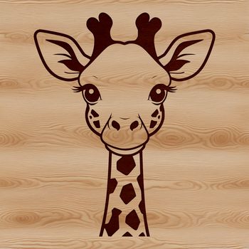 A tall, even-toed ungulate from the savannas of Africa, depicted in a simple vector style.