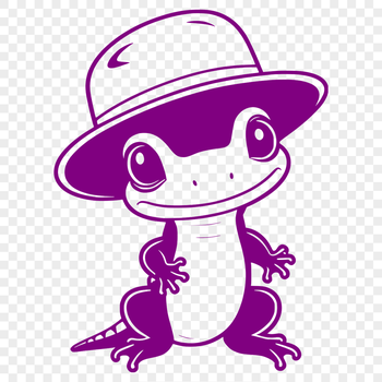 A digital illustration of a salamander, designed as vector art.